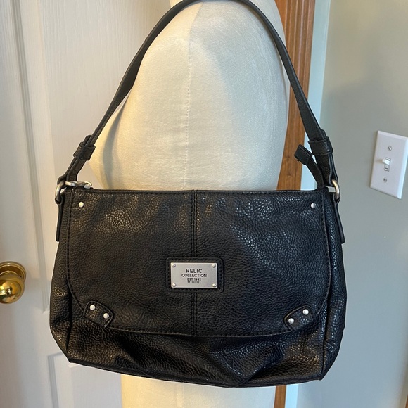 Relic Handbags - Women’s Relic Black Leather shoulder Purse